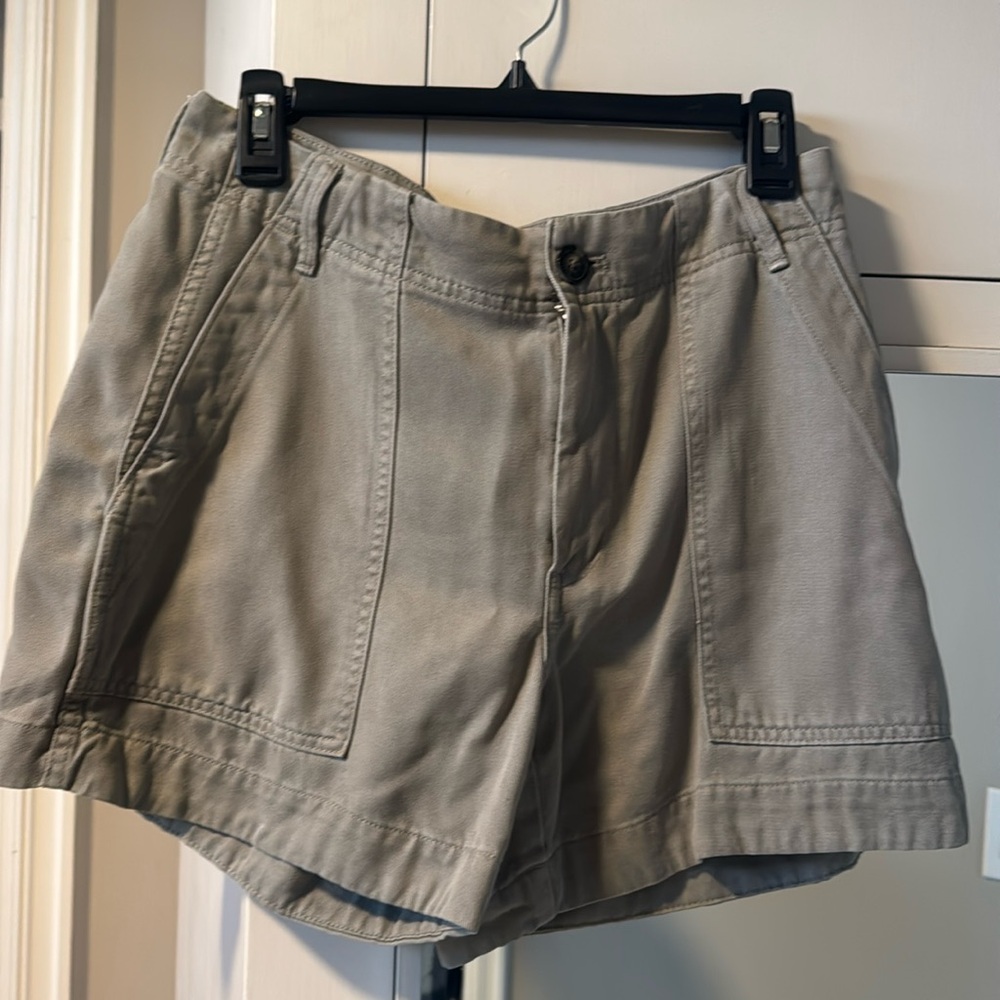 Green Everlane shorts